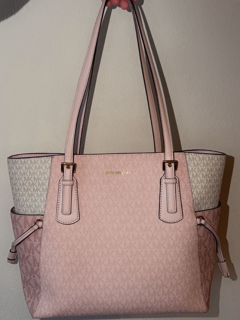 Michael Kors Light Pink Signature Shopper Tote